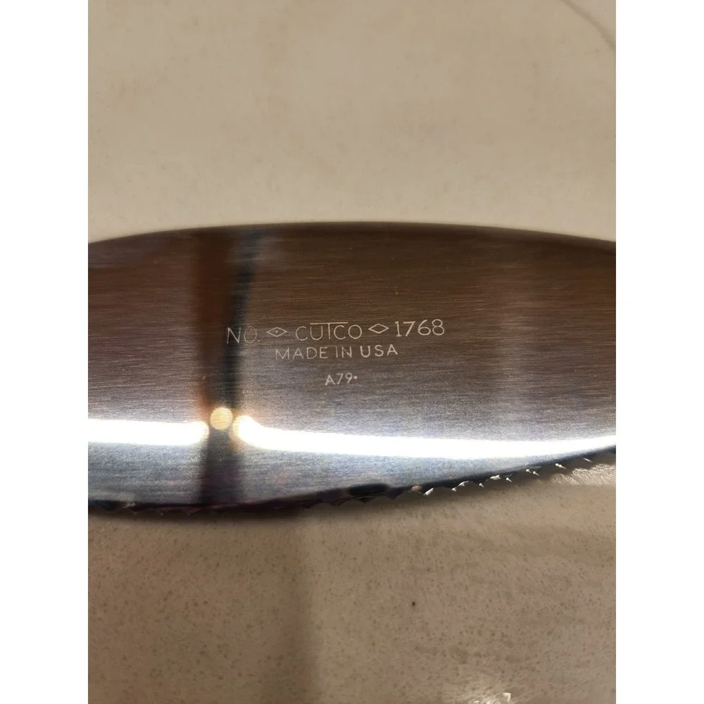 Cutco Serrated Spatula Spreader Knife Classic Brown Swirl Handle 1768